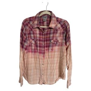 Wrangler vintage distressed western flannel size XL